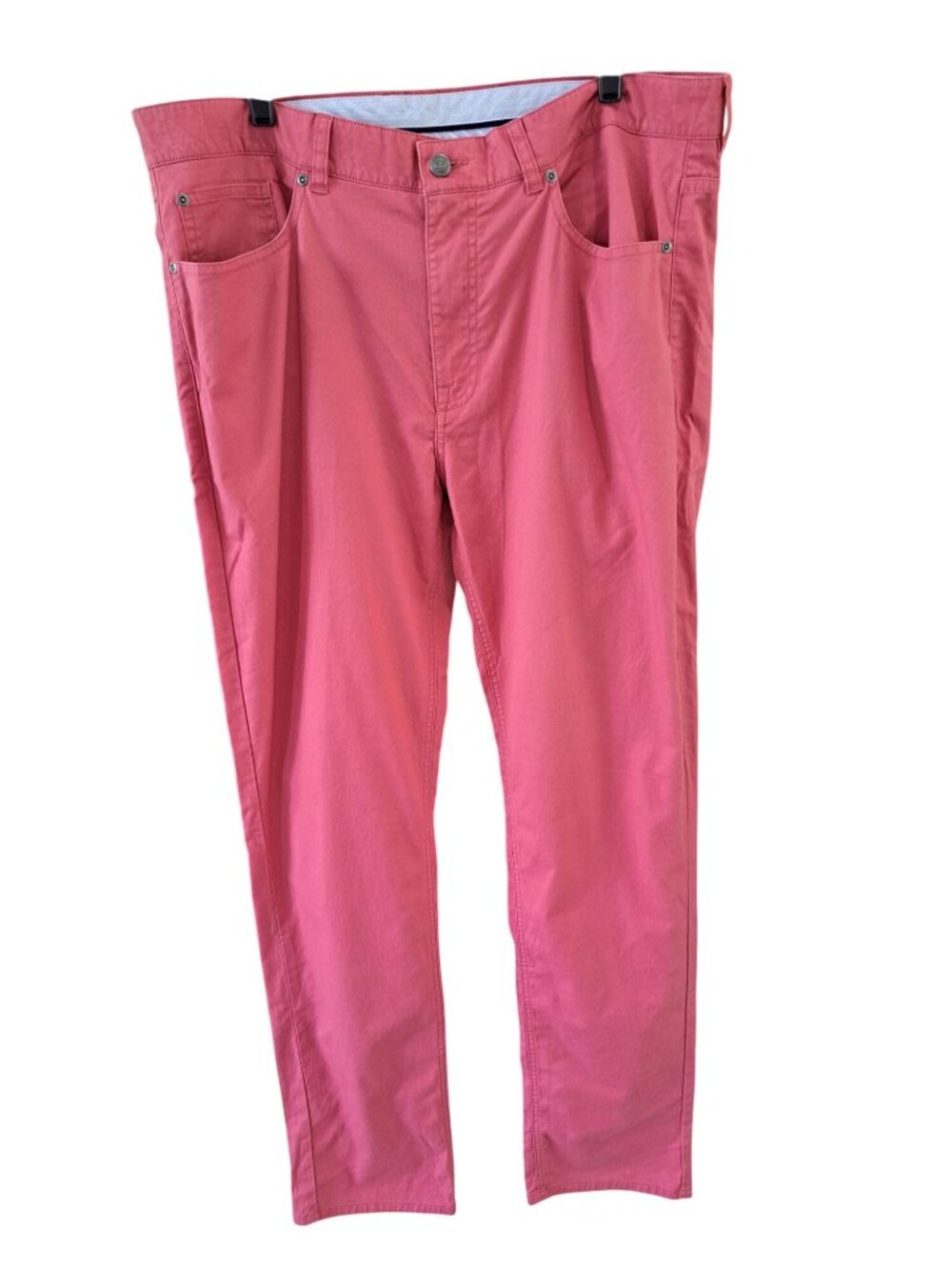 Peter Millar Golf Mens Coral Chino Pants Size 38 Slim Fit Pima Cotton Trousers